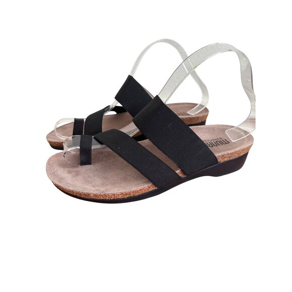 Munro Womens Aries Slip-On Sandals Black Strappy Comfort Design Size 8M Fabric U - Picture 5 of 11